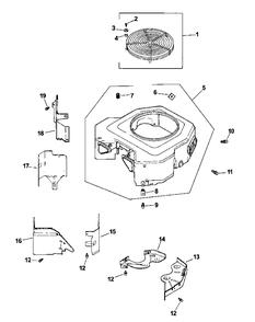 Cv745-0006 Blower Housing And Baffles Diagram and Parts List for M60-KHEFI 53AB5HEX750-28-HP Cub Cadet Lawn Tractor